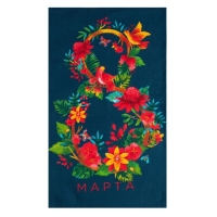 Набор кухонных полотенец Доляна &laquo;8 Марта&raquo;, 35х60см-2шт, 100% хл