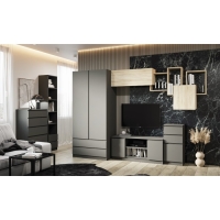 Комод с 3 ящиками Мадера, 800х420х775, Графит