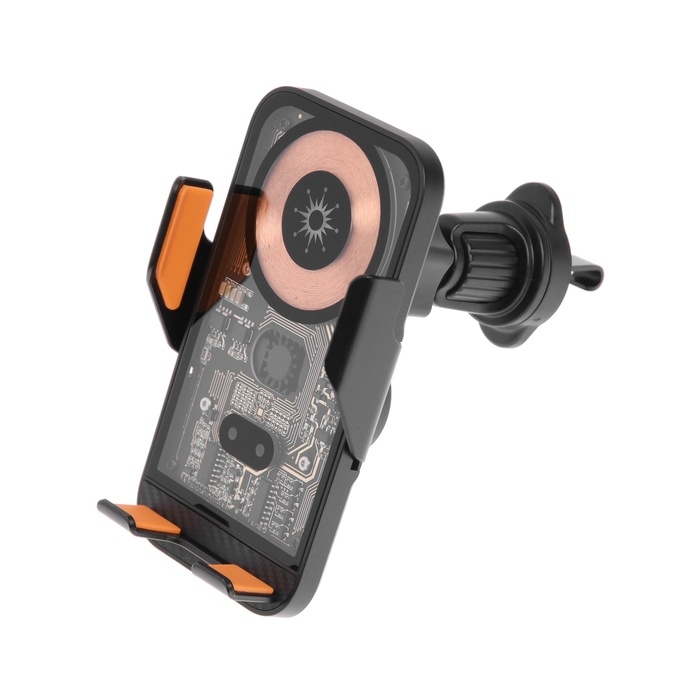 Автомобильный держатель для телефона C10, беспроводная зарядка, автозахват, 15 W, чёрный Автомобильный держатель для телефона C10, беспроводная зарядка, автозахват, 15 W, чёрный