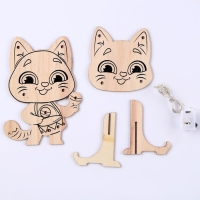 Набор для творчества &laquo;Котик&raquo;, с гирляндой, с подставкой