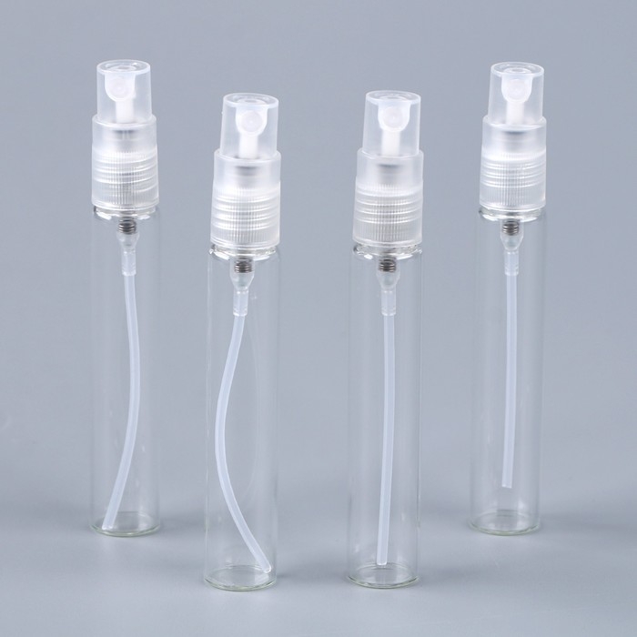Бутылка спрей с дозатором, 8 мл, набор 4 шт., размер 1 шт. &mdash; 1,2 &times; 1,2 &times; 9,2 см