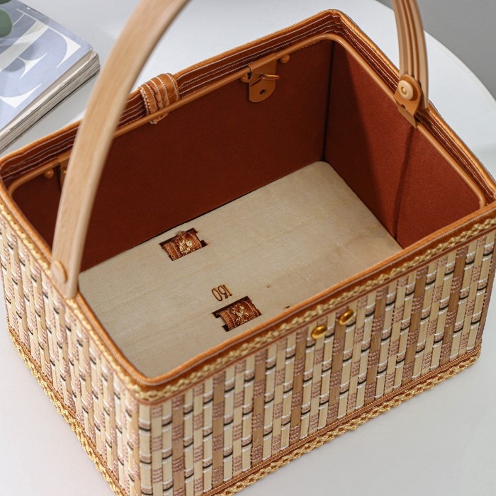 Корзина для хранения Доляна Nature, 19&times;14&times;12, бамбук