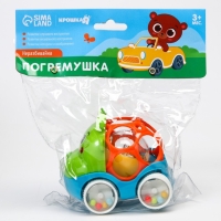 Машинка - погремушка «Жирафик», с эластичными элементами, Крошка Я Машинка - погремушка «Жирафик», с эластичными элементами, Крошка Я
