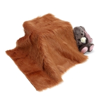 Лоскут 50 &times; 50 см, мех длинноворсовый на трикотажной основе, цвет терракот