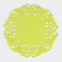 Подставка под горячее «Чаепитие», 19 см, цвет жёлтый Подставка под горячее «Чаепитие», 19 см, цвет жёлтый