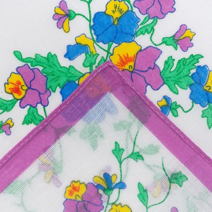 Набор женских носовых платков в коробке ЭТНИКА, 30х30, 6 шт, цвет МИКС