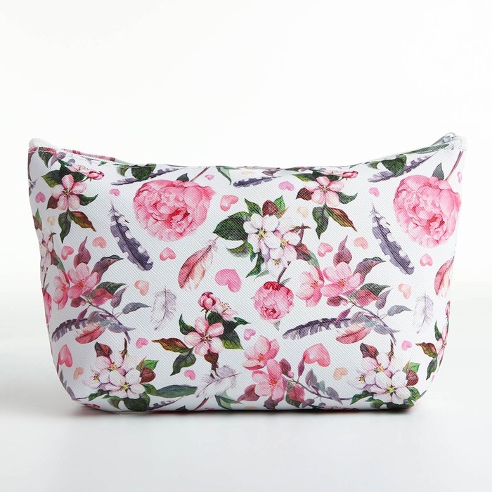 Косметичка на молнии, цвет белый/разноцветный Косметичка на молнии, цвет белый/разноцветный