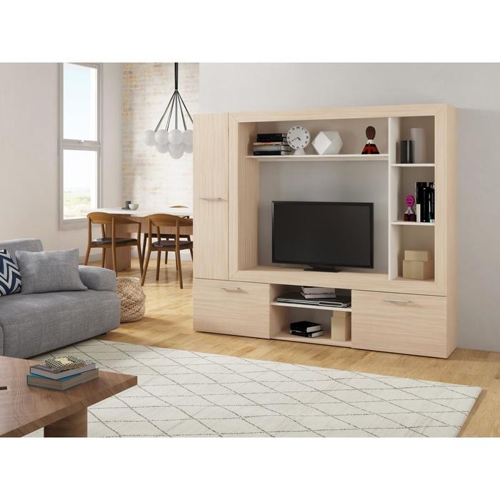 Стенка Oskar-3, 1960х345х1700, Дуб сонома/Белый Стенка Oskar-3, 1960х345х1700, Дуб сонома/Белый