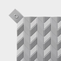 Набор подставок под горячее "Бамбук", 2 шт, 19,5х19,5х0,4 см, цвет серый