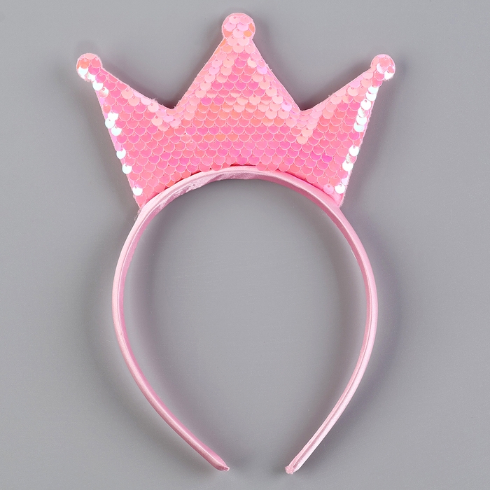 Карнавальный набор &laquo;Стильная принцесса&raquo;: ободок, платье розовое с короной, рост 104 см