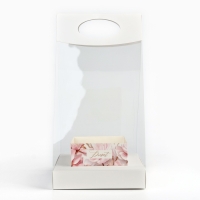 Коробка подарочная складная переноска для цветов, упаковка, &laquo;Нежность&raquo;, 20 x 20 x 4 см