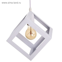 Светильник BayerLux Подвес "Квадрат" 1x40Вт E27 белый 16х16х116 см Светильник BayerLux Подвес "Квадрат" 1x40Вт E27 белый 16х16х116 см