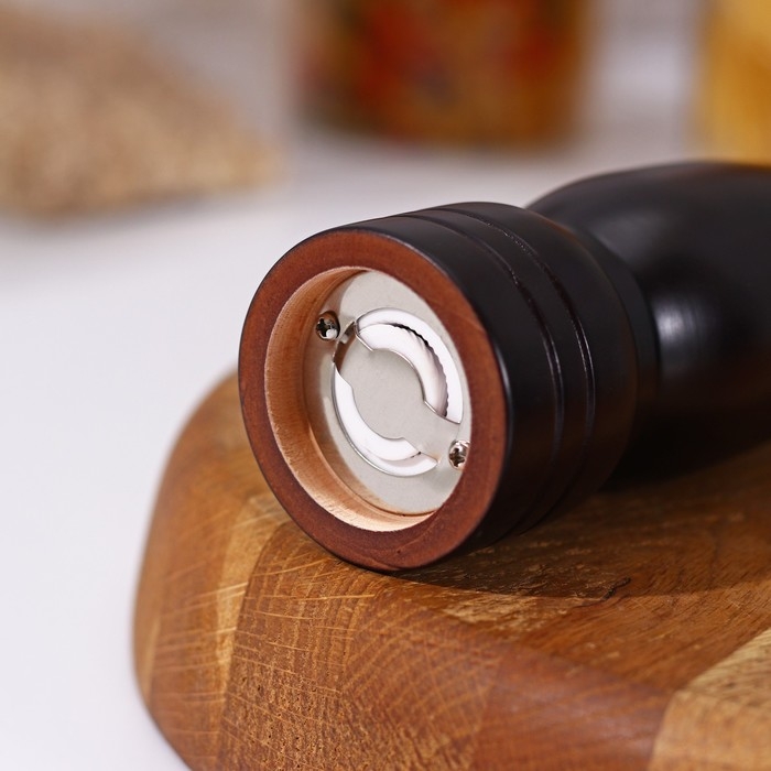 Мельница для специй Доляна &laquo;Дуновение леса&raquo;, 26,5&times;4,5 см, керамический механизм, цвет тёмное дерево