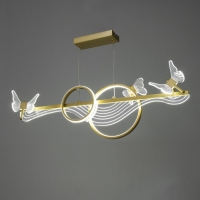 Светильник "Фьюжн" LED 110Вт 3000-6000К золото 100х12х28см Светильник "Фьюжн" LED 110Вт 3000-6000К золото 100х12х28см