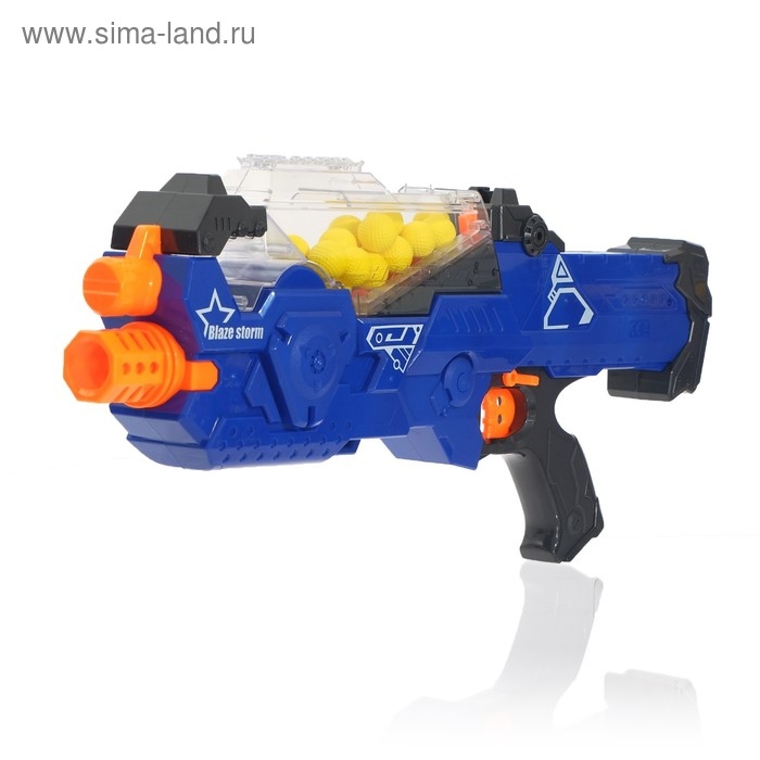 Бластер «Рейн», стреляет мягкими пулями, работает от батареек Бластер «Рейн», стреляет мягкими пулями, работает от батареек