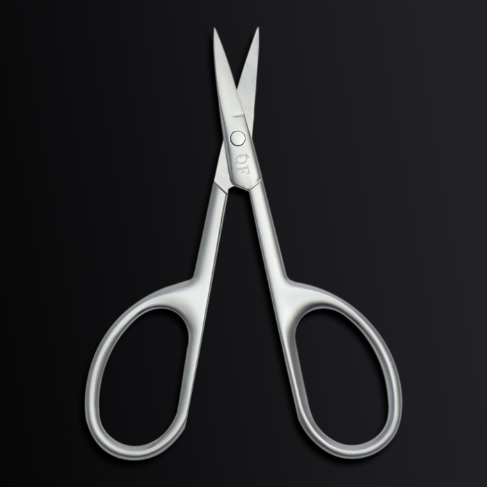 Ножницы маникюрные &laquo;Premium satin&raquo;, узкие, прямые, матовые, 9,6 см, цвет серебристый