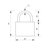 Замок навесной, 62х90 мм, 3 ключа Замок навесной, 62х90 мм, 3 ключа