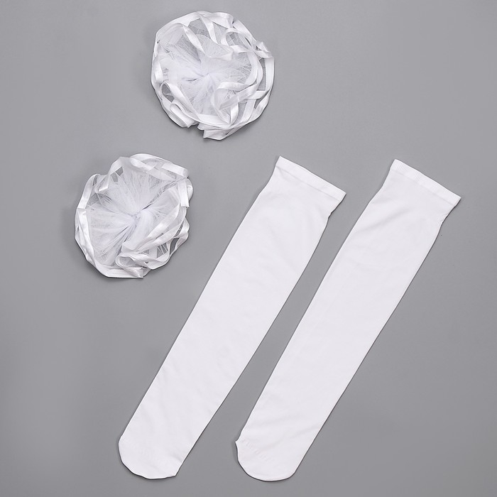 Карнавальный набор «Красивая выпускница»: фартук р. 40–48, банты 2 шт., гольфы Карнавальный набор «Красивая выпускница»: фартук р. 40–48, банты 2 шт., гольфы