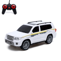 Джип радиоуправляемый &laquo;Крузер&raquo;, 1:16, свет, работает от батареек, цвет белый