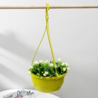 Кашпо для цветов подвесное с прикорневым поливом &laquo;Мальва&raquo;, 4,7 л, цвет фисташковый