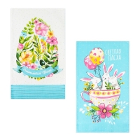 Набор полотенец кухонный Доляна «Пасхальные забавы» 35х60см-2шт, 100% хлопок Набор полотенец кухонный Доляна «Пасхальные забавы» 35х60см-2шт, 100% хлопок