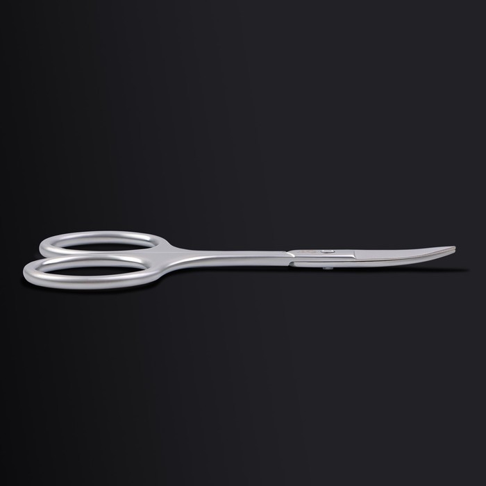 Ножницы маникюрные &laquo;Premium&raquo;, загнутые, узкие, 9,5 см, на блистере, цвет серебристый
