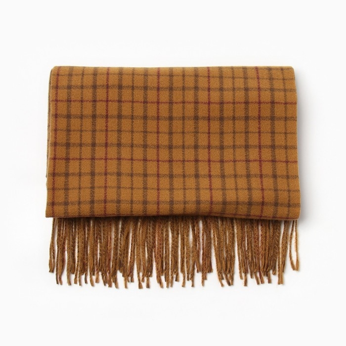 Шарф зимний с кистями MINAKU 65*180 + 8 см цвет коричневый Шарф зимний с кистями MINAKU 65*180 + 8 см цвет коричневый