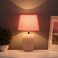 Лампа настольная "Кира" 1х40Вт Е14 розовый 20х20х34см