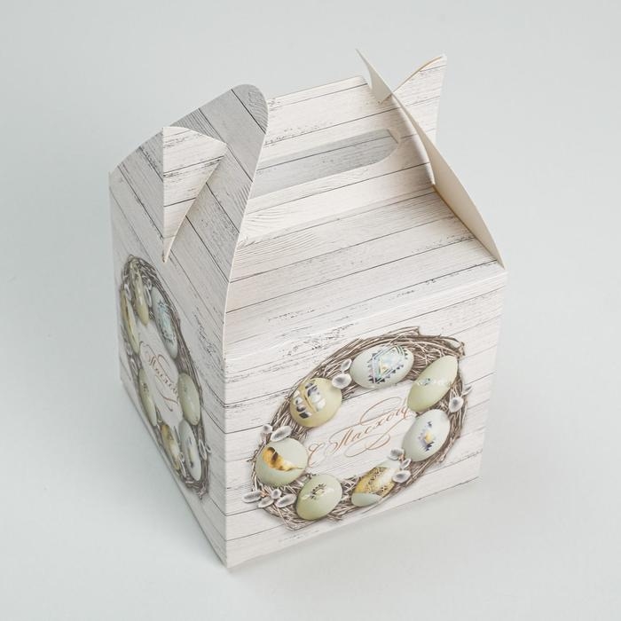 Коробка кондитерская складная, упаковка &laquo;С Пасхой&raquo;, 14 х 14 х 14 см