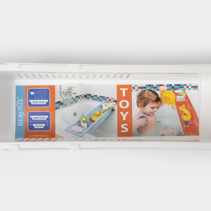 Полка на ванну Toys, 57-89 см, цвет снежно-белый