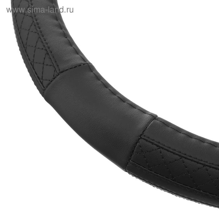 Оплетка на руль Nova Bright спонжевая, чёрная, размер M