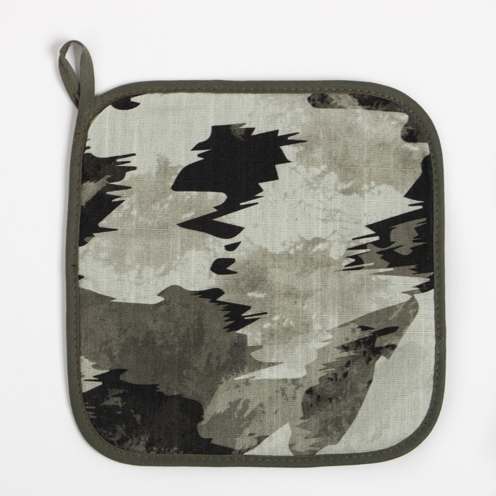 Набор Кухонный &laquo;Real hero&raquo;, варежка-прихватка 20х28см, прихватка 19х19см, 100% хлопок