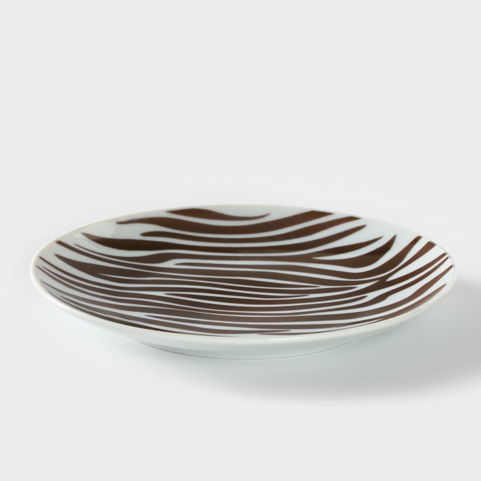 Тарелка фарфоровая &laquo;Сафари. Зебра&raquo;, d=17,5 см