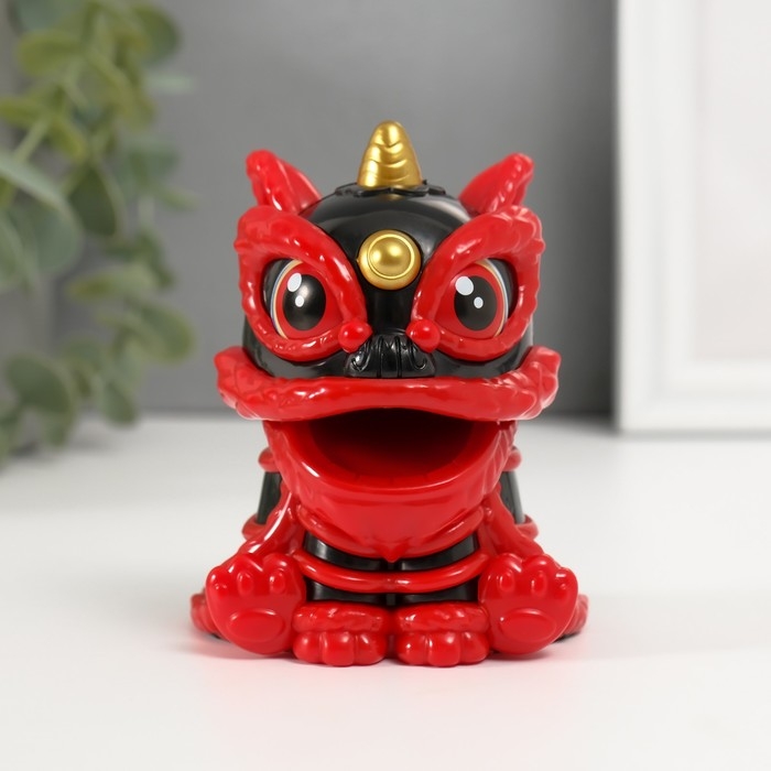 Маятник пластик Маятник пластик "Китайский лев" красно-чёрный 8,5х7,3х8,5 см