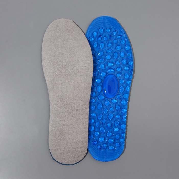 Стельки для обуви, гелевые, универсальные, р-р RU до 38 (р-р Пр-ля до 40), 25 см, пара, цвет синий