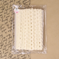 Кружево вязаное, 22 мм &times; 10 &plusmn; 1 м, цвет бежевый