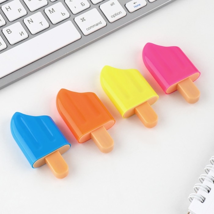 Набор текстовыделителей &laquo;Вкусняшки для настоящей няшки&raquo;, МИКС 4 штуки.