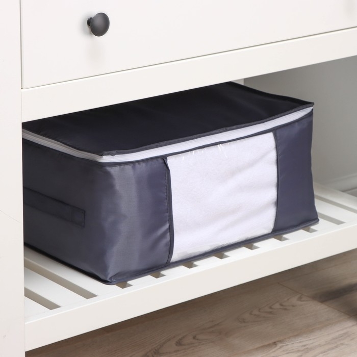 Кофр для хранения вещей LaDо́m, 45&times;30&times;20 см, цвет графитовый