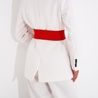 Ремень женский, ширина 8 см, на резинке, пряжка металл, цвет красный Ремень женский, ширина 8 см, на резинке, пряжка металл, цвет красный