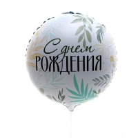 Набор воздушных шаров &laquo;С днём рождения&raquo;, мятный, для девушки, фольга, 4 шт.
