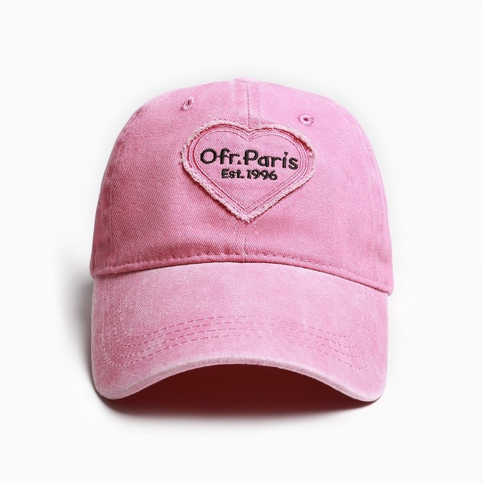 Кепка женская MINAKU Кепка женская MINAKU "Ofr.Paris", цвет розовый, р-р 54-56