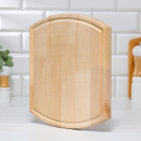 Доска разделочная и сервировочная "Прямоугольник выпуклый", с желобом  МАССИВ, 32&times;29,5&times;3 см