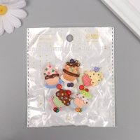 Декор для творчества пластик "Набор пирожных" набор 5 ш 3х2,3х1 см Декор для творчества пластик "Набор пирожных" набор 5 ш 3х2,3х1 см