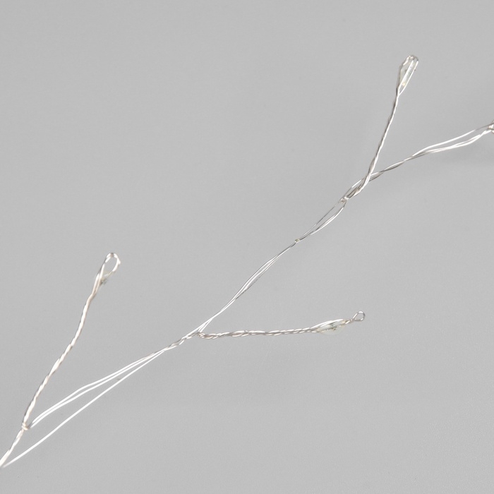 Гирлянда «Мишура» 50 м роса, IP44, серебристая нить, 1500 LED, 8 режимов, свечение тёплое белое, 36 В Гирлянда «Мишура» 50 м роса, IP44, серебристая нить, 1500 LED, 8 режимов, свечение тёплое белое, 36 В