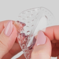Полустельки для обуви, с супинатором, амортизирующие, массажные, на клеевой основе, силиконовые, 20,5 &times; 7,5 см, пара, цвет прозрачный