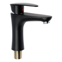 Смеситель для раковины ZEIN Z3661, однорычажный, высота излива 12 см, ABS-пластик, черный Смеситель для раковины ZEIN Z3661, однорычажный, высота излива 12 см, ABS-пластик, черный