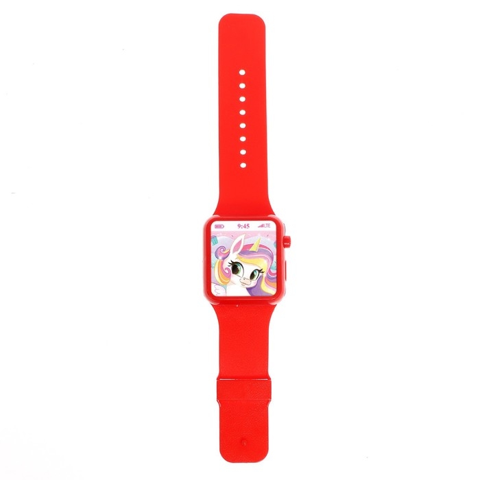 Музыкальные часики &laquo;Любимые пони&raquo;, детские, звуковые эффекты, цвет красный