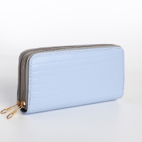 Кошелёк женский на молниях, цвет сиренево-голубой Кошелёк женский на молниях, цвет сиренево-голубой