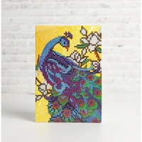 Алмазная мозаика с частичным заполнением на подставке &laquo;Павлин&raquo;, 13 х 19 см, картон