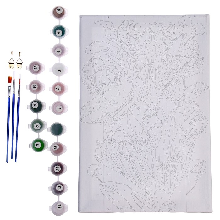 Картина по номерам на холсте с подрамником &laquo;Цветы для души&raquo;, 20х30 см